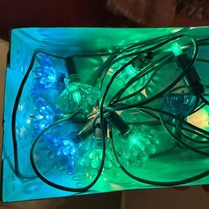 Vintage Mr. Christmas Green and Blue Miniature Nosegay Lights - 8 box available